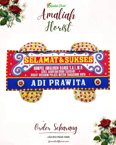 Papan Bunga Ucapan Selamat Maos